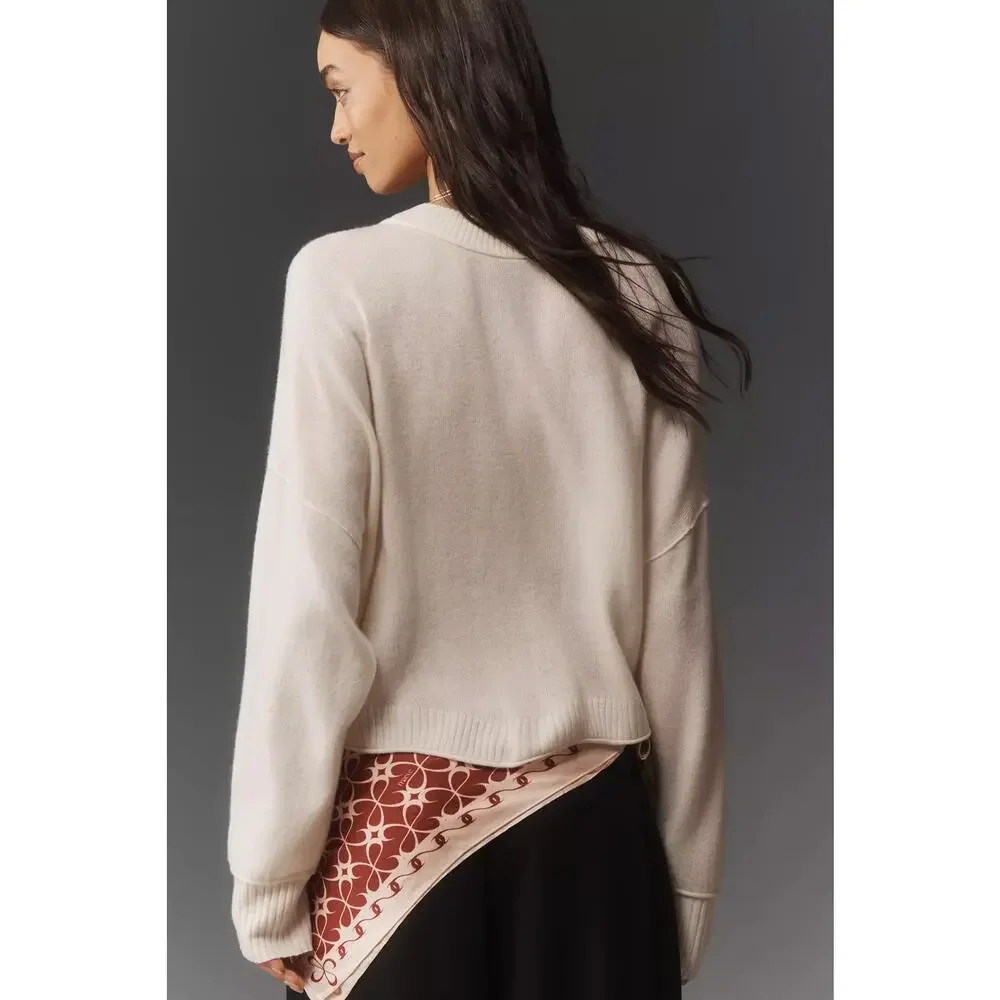 nwt by ANTHROPOLOGIE sz 1X The Goldie Cashmere blend cardigan dog edition